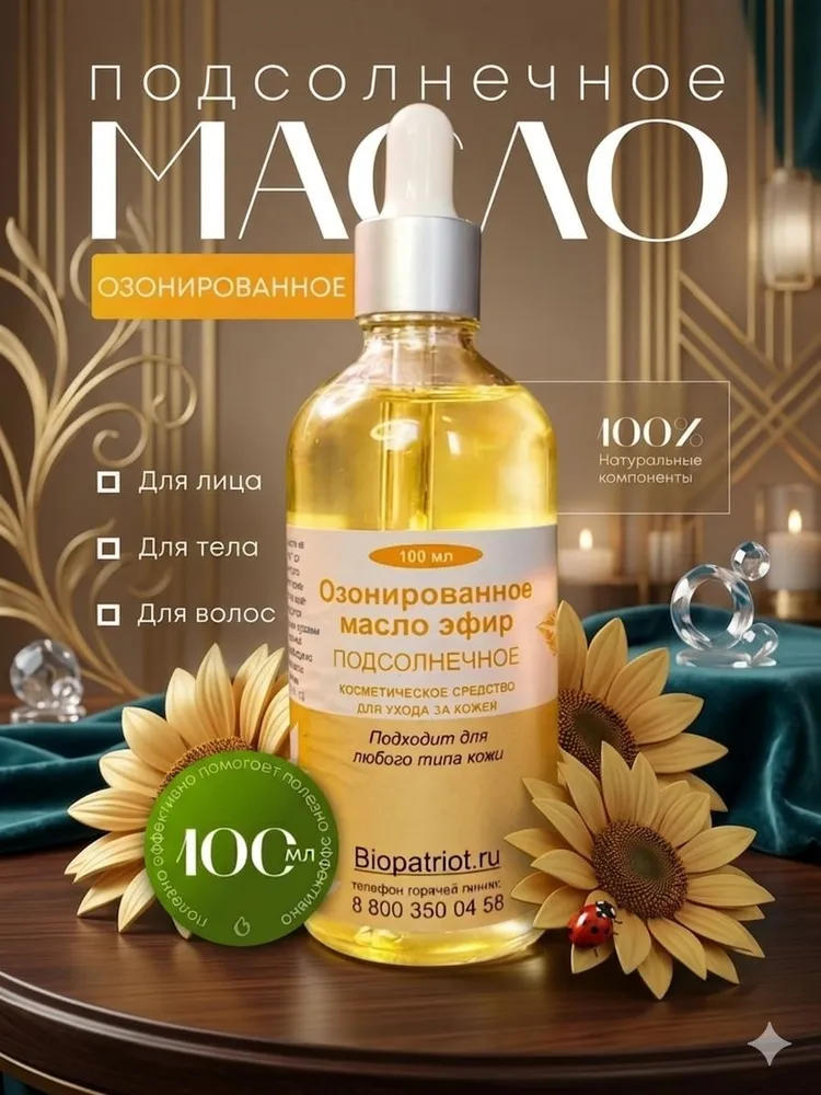 Озонированное подсолнечное масло